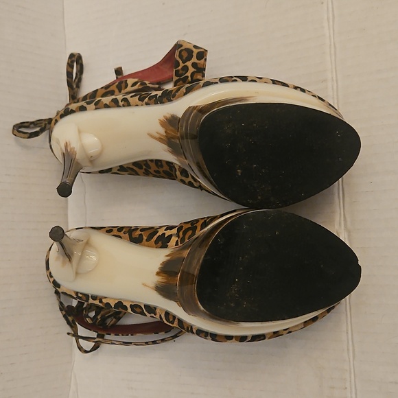 👣PRIVILEGED 😽 Leopard Stilletto Platform "STRIPPER " Heels S 9 - Picture 8 of 8